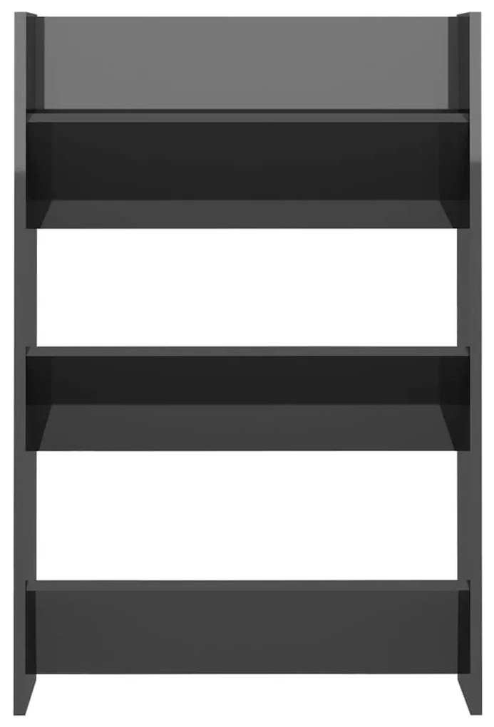 Sapateiras de parede 2pcs derivados de madeira cinza brilhante