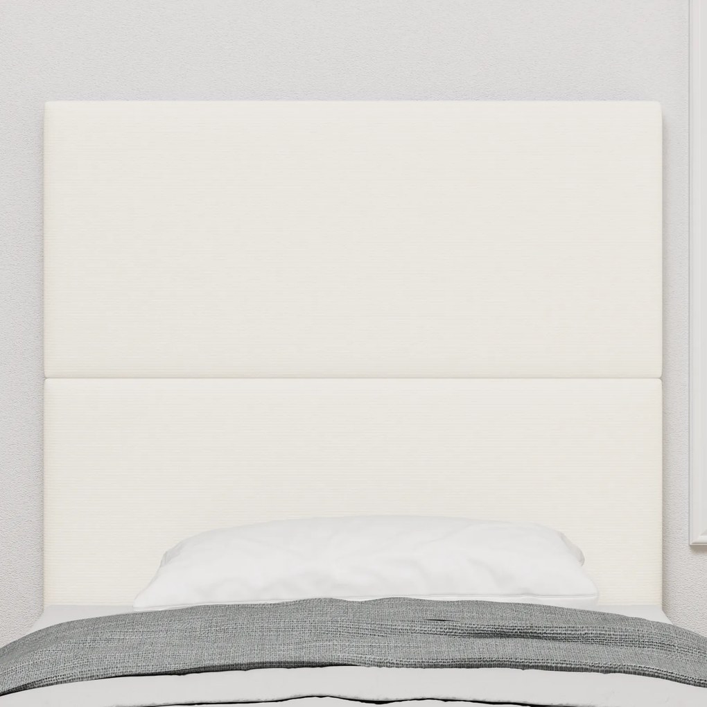 Cabeceira vidaXL Design Simples Creme 90 cm Tecido Corduroy