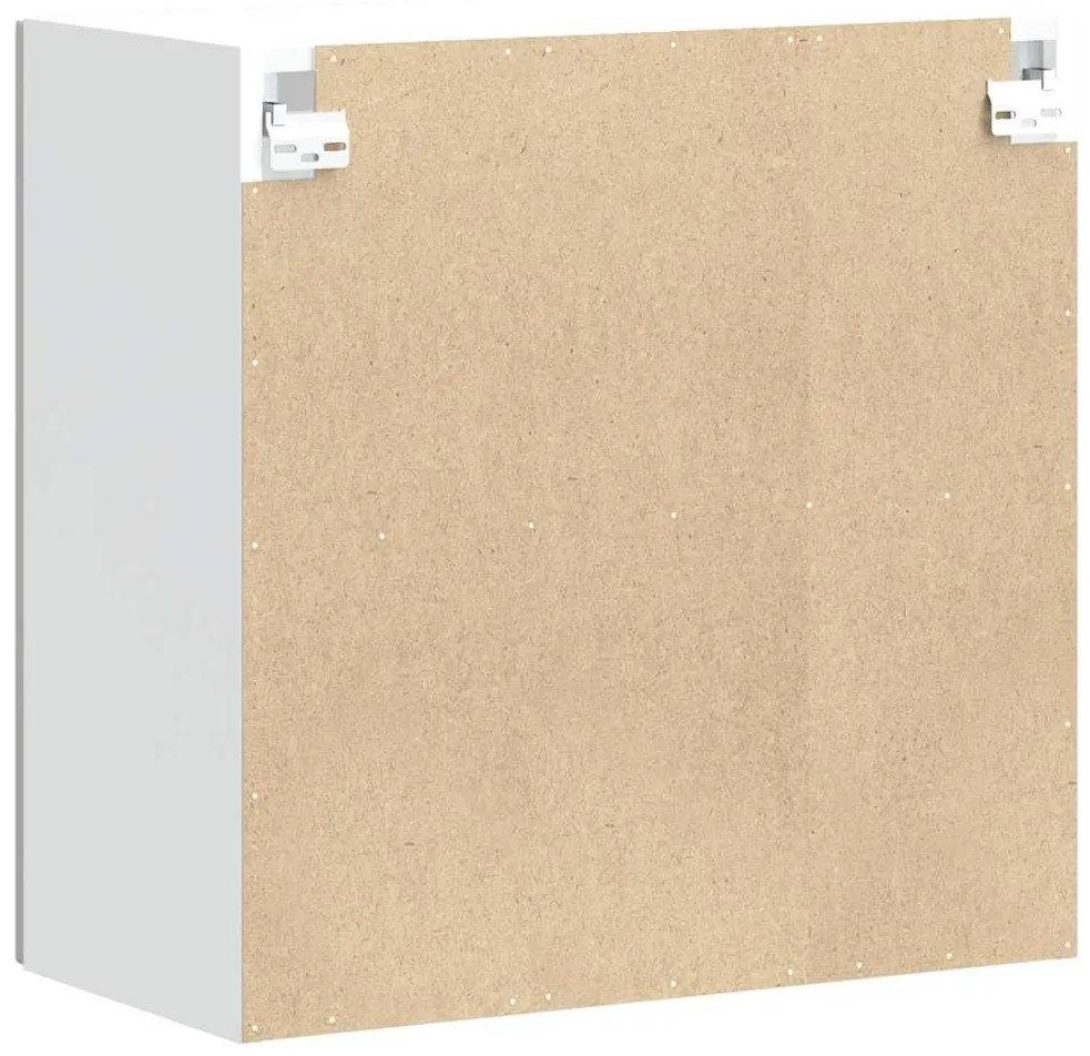 Armário parede de cozinha porta vidro Kalmar branco alto brilho