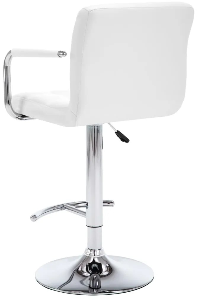 Bancos de bar 2 pcs couro artificial branco