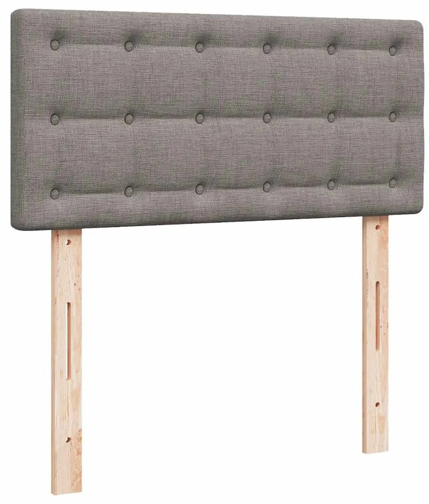 Cama com molas/colchão 80x200 cm tecido castanho-acinzentado