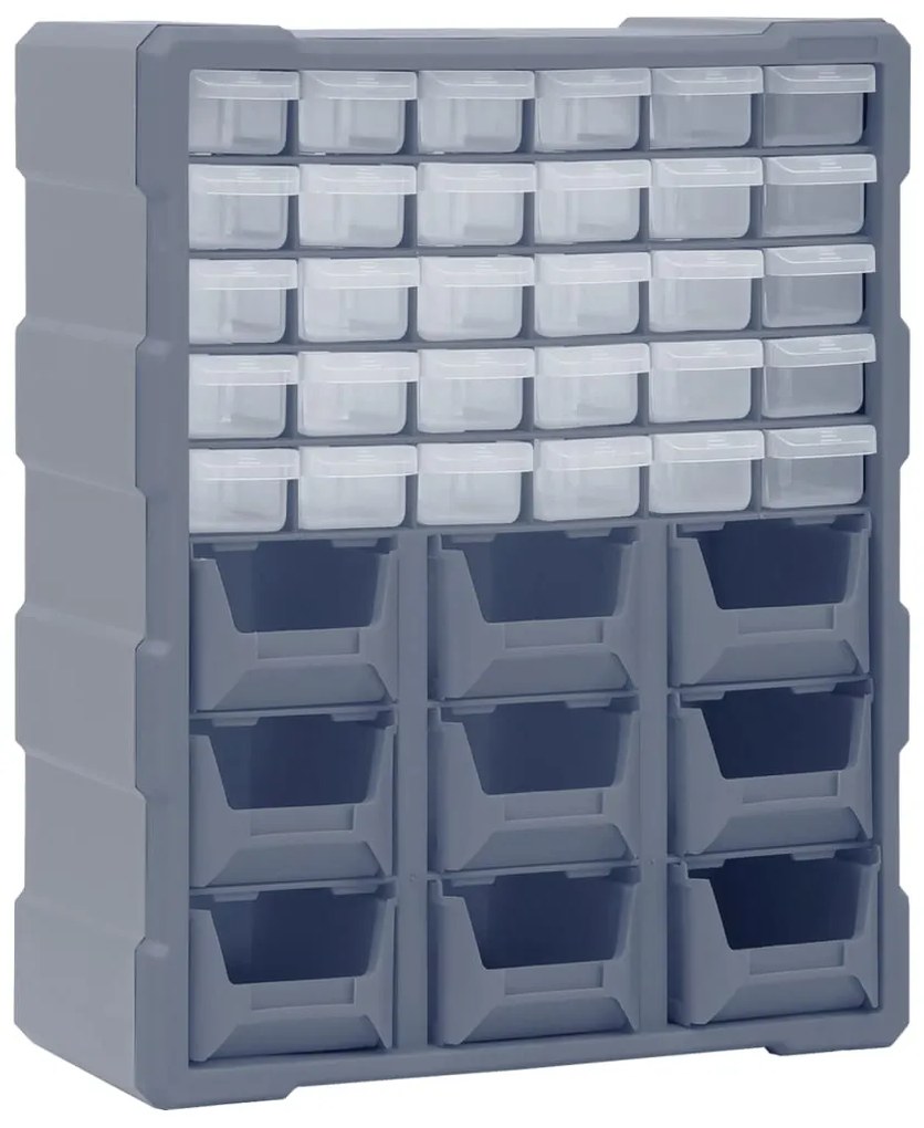 149604 vidaXL Caixa organizadora com 39 gavetas 38x16x47 cm