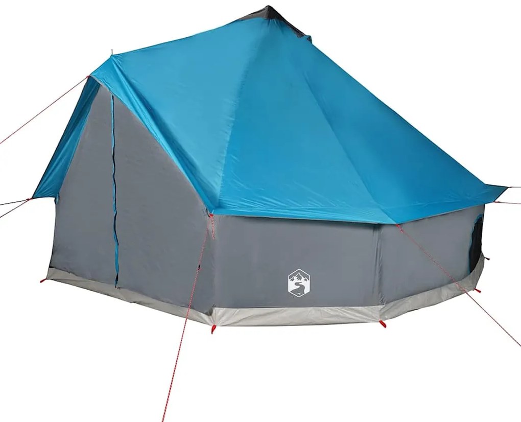 Tenda familiar tipi para 6 pessoas impermeável azul