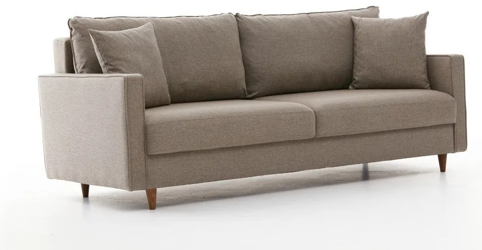 Sofá de 3 Lugares Eva – Creme – 210x82x90 cm