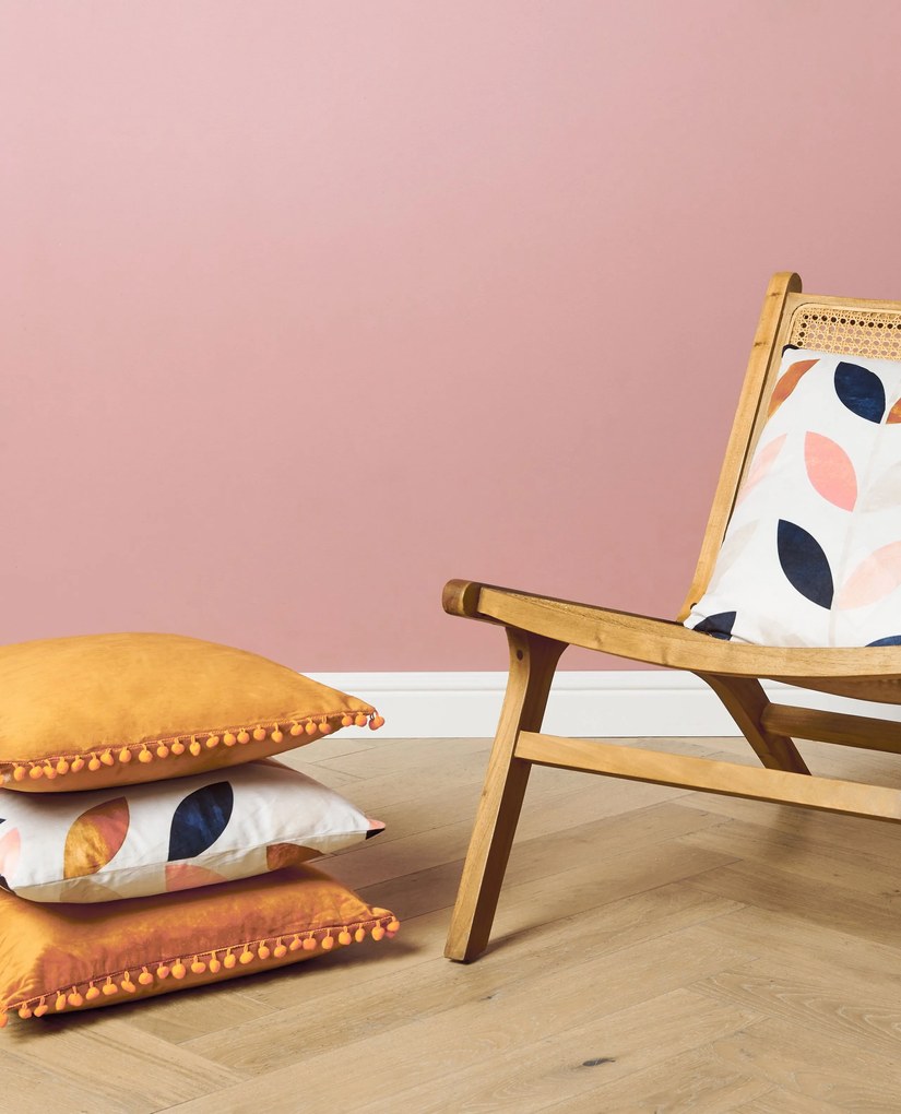Conjunto de 2 almofadas em veludo laranja 45 x 45 cm AERANGIS Beliani