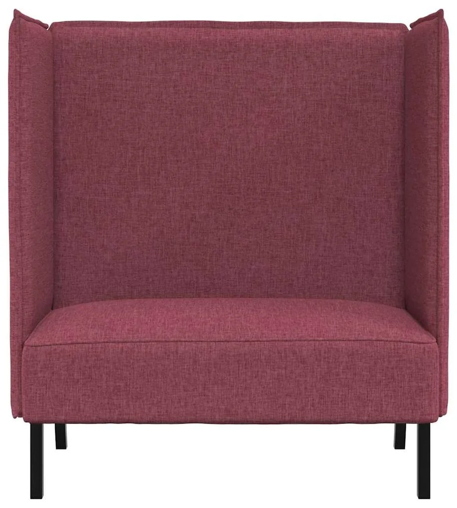Sofá de Costas Altas Bordô 109x56x121 cm Tecido