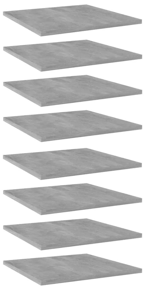 vidaXL Prateleiras para estante 8 pcs derivados de madeira cinza