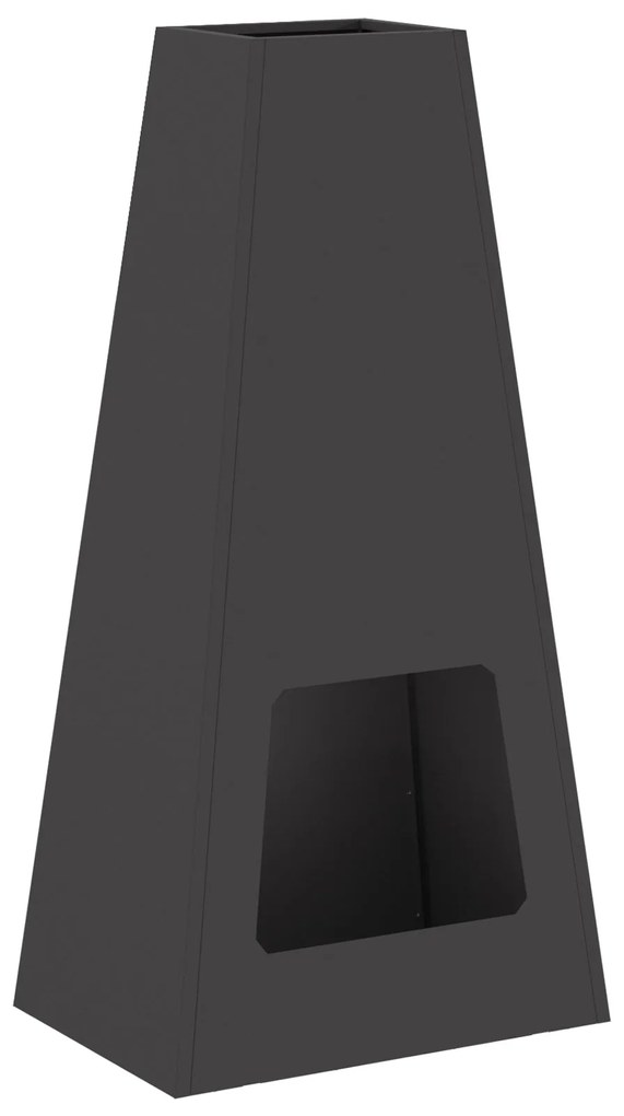 Fogo de Vila XL Preto 50x35x100 cm Aço