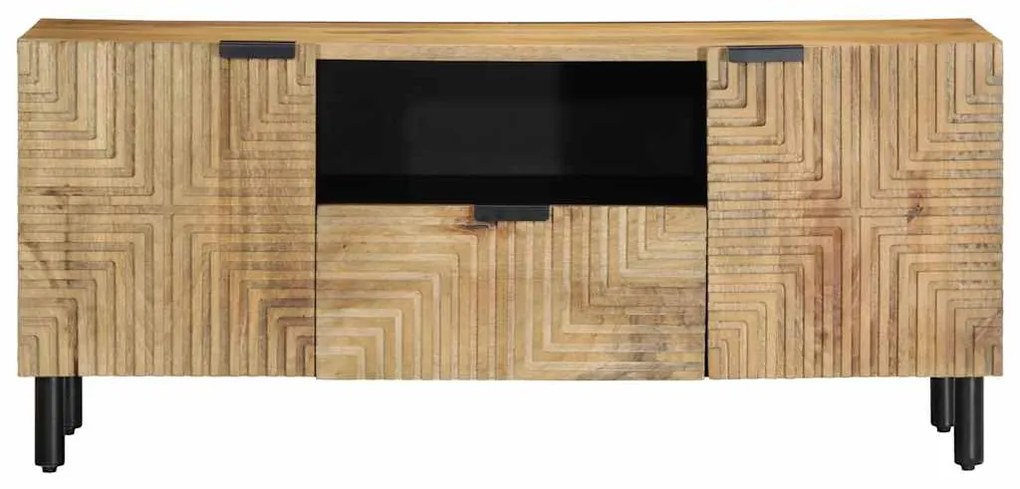 Móvel de TV castanho 105x33x46 cm madeira de mangueira maciça