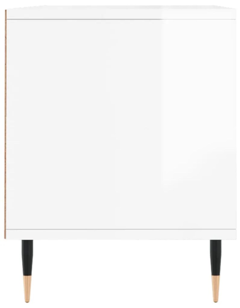 Móvel p/ TV 100x34,5x44,5 cm derivados madeira branco brilhante