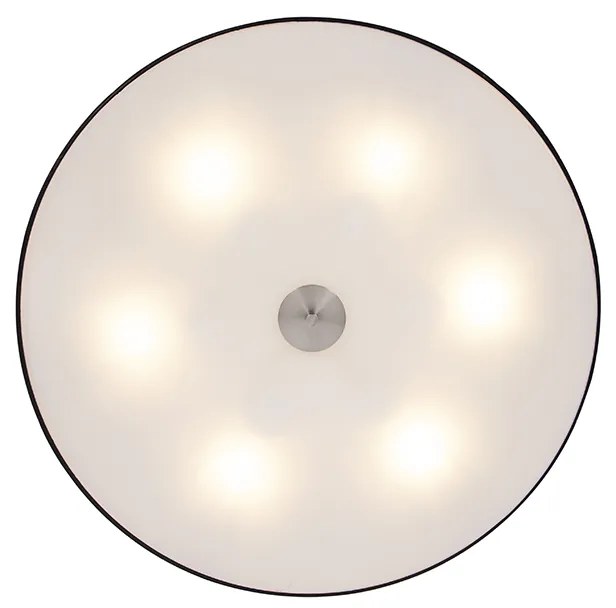Candeeiro de teto rústico preto 70 cm - Drum Moderno,Country / Rústico