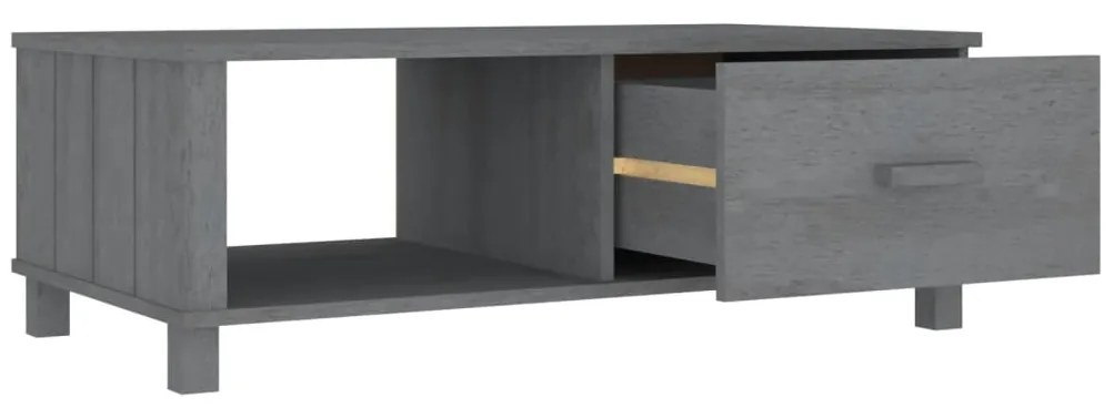 Mesa de centro HAMAR 100x55x35 cm pinho maciço cinza-escuro