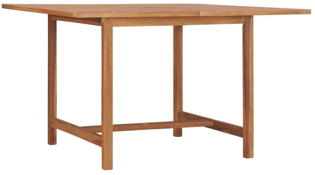 vidaXL Mesa de jardim 120x120x75 cm madeira de teca maciça