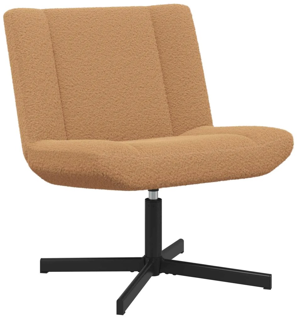 vidaXL Cadeira giratória Bege 63 x 75 x 76 cm Pele de Ovelha