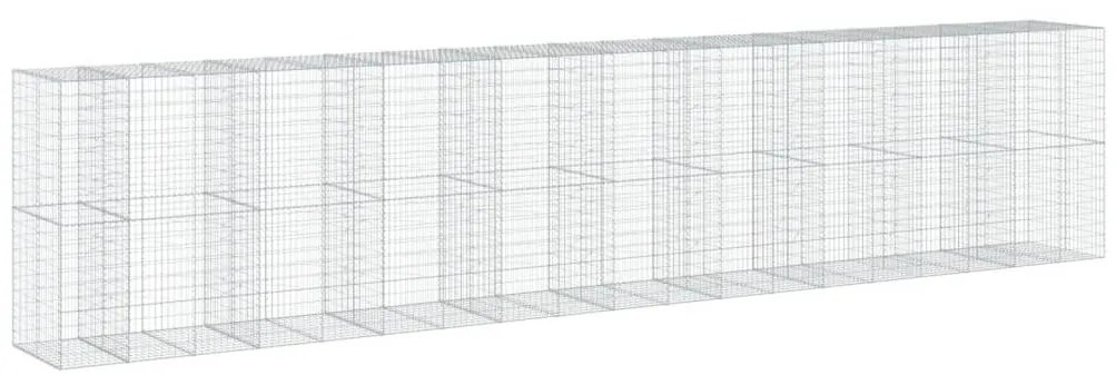 Cesto gabião com cobertura 950x100x200 cm ferro galvanizado