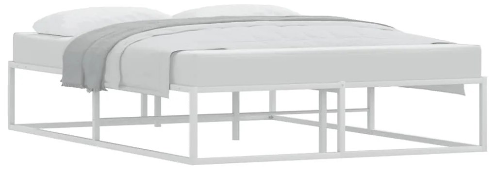 Estrutura de cama sem colchão branco 140x200 cm metal