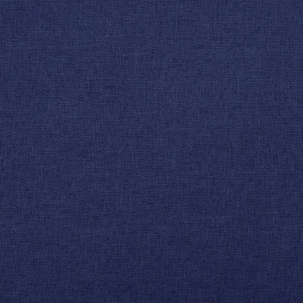 Banco de arrumação dobrável 76x38x38 cm linho falso azul