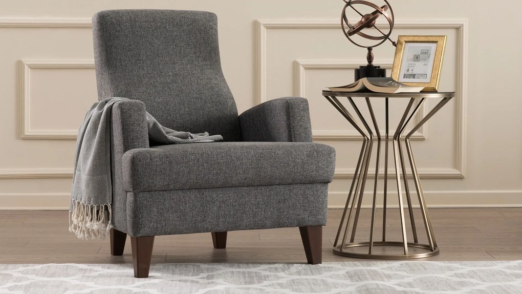 Cadeira Wing Kana – Cinzento Escuro – 76x91x87 cm