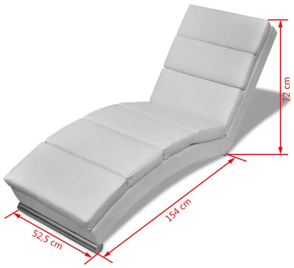 Chaise longue couro artificial branco