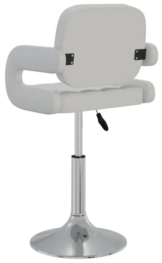 Cadeiras de jantar giratórias 2 pcs couro artificial branco