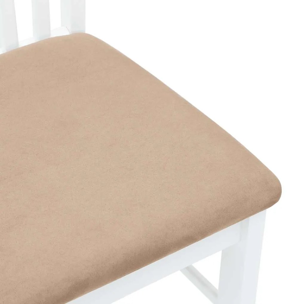Cadeiras de jantar com almofadões 2 pcs madeira maciça branco