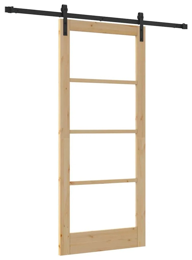 Porta Deslizante com Conjunto de Ferragens 'ORKDAL'Madeira Sólida &amp; Vi