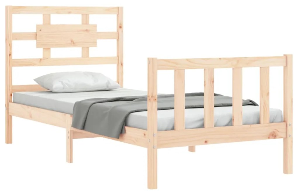 Cama sem colchão 90x200 cm madeira de pinho maciça