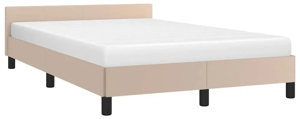 Estrutura cama c/ cabeceira sem colchão 120x200 cm cappuccino