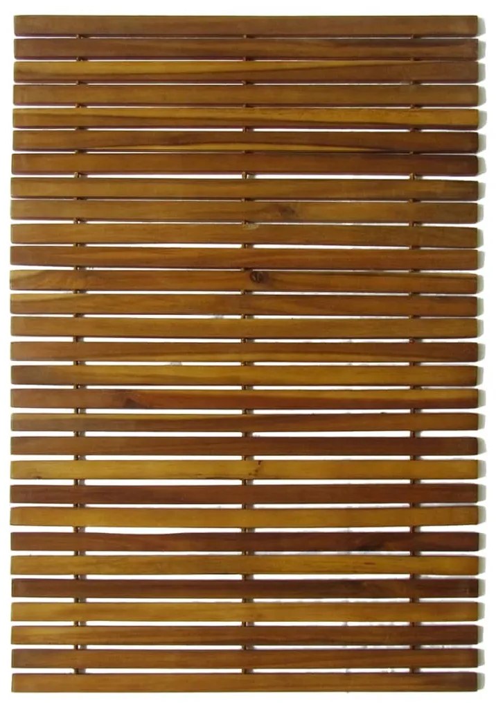 2 pc Tapetes de banho de acácia 80 x 50 cm