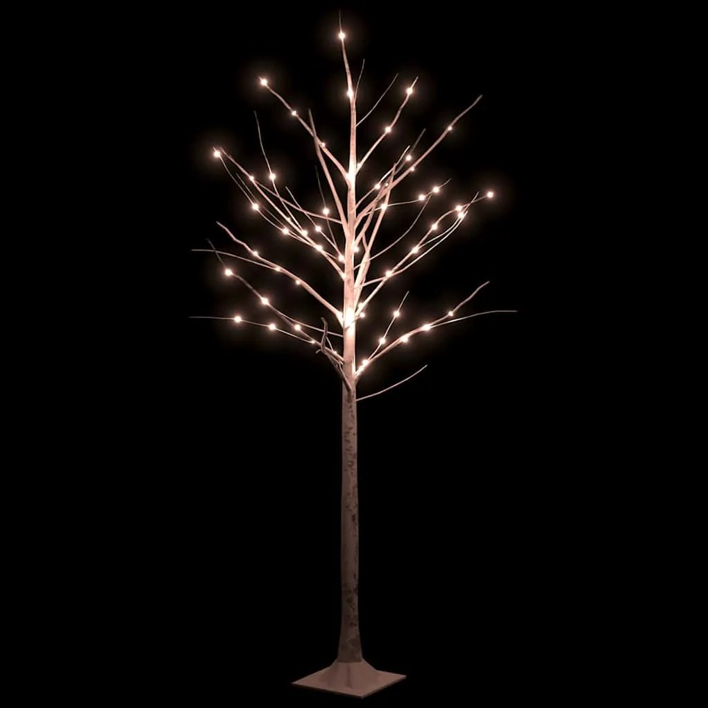 Árvore c/ 96 luzes LED 180 cm bétula branco quente