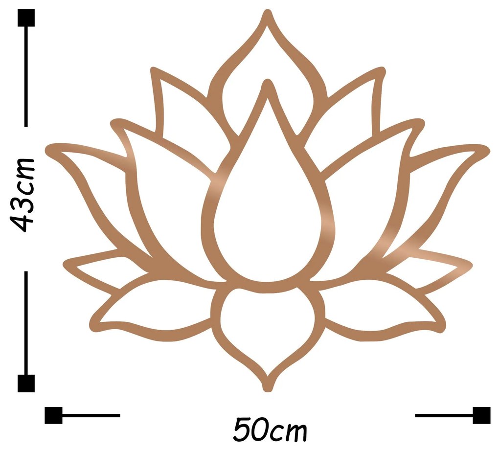 Acessório Decorativo de Parede Metal-405 – Cobre – 50 x 43 cm