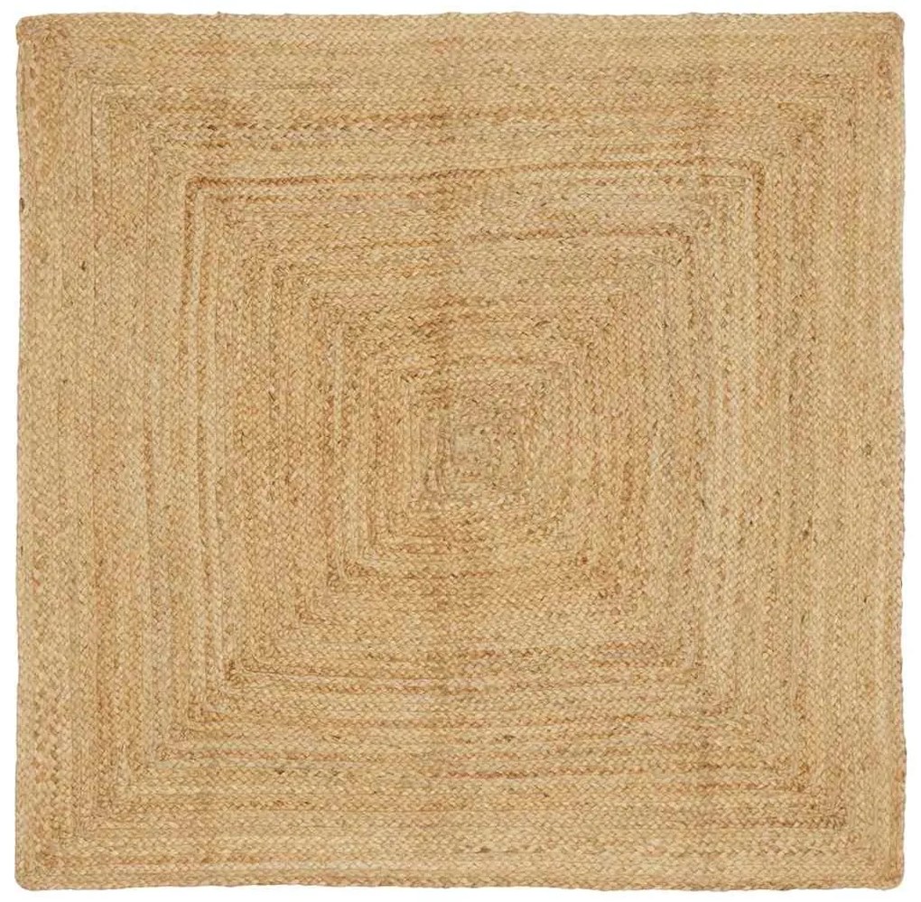 vidaXL Tapete de Área Bege 120 x 120 cm Juta