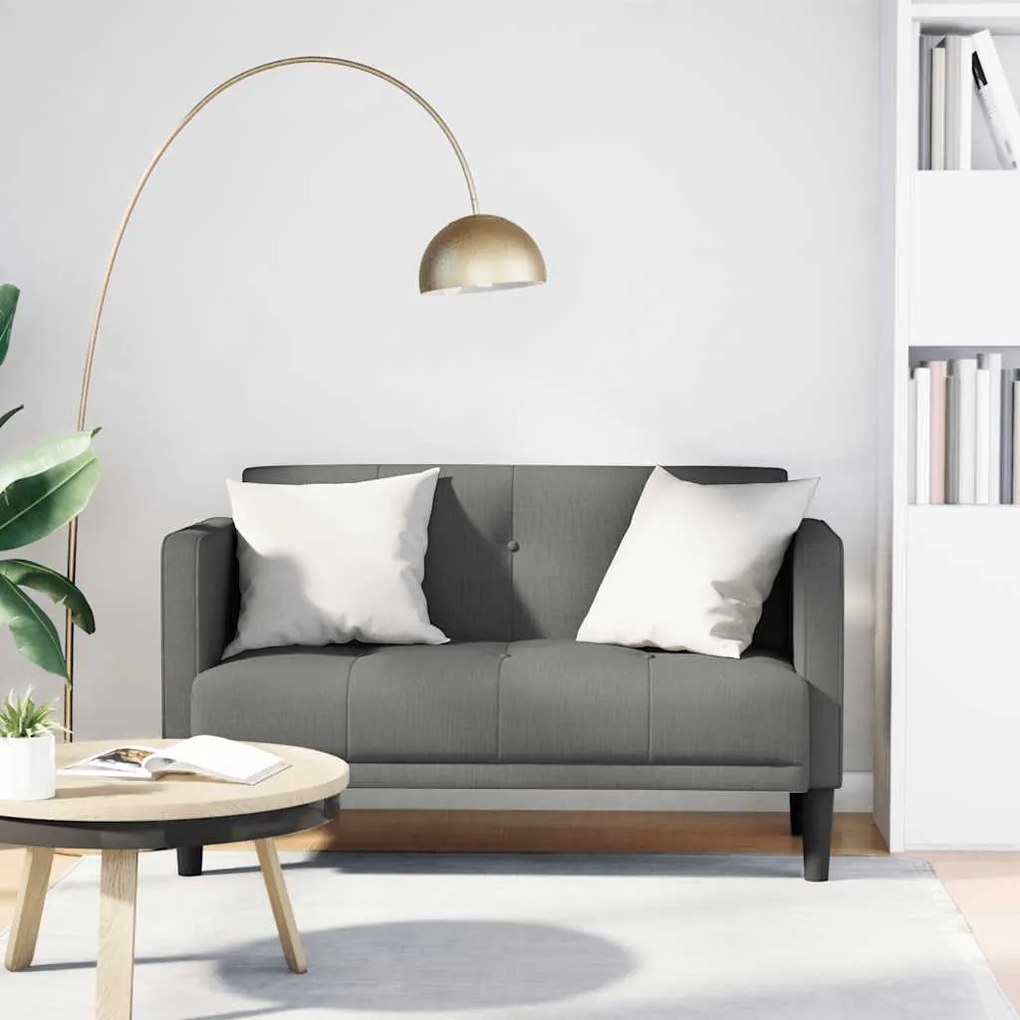 vidaXL Sofá-luvas 111 cm tecido cinzento-escuro