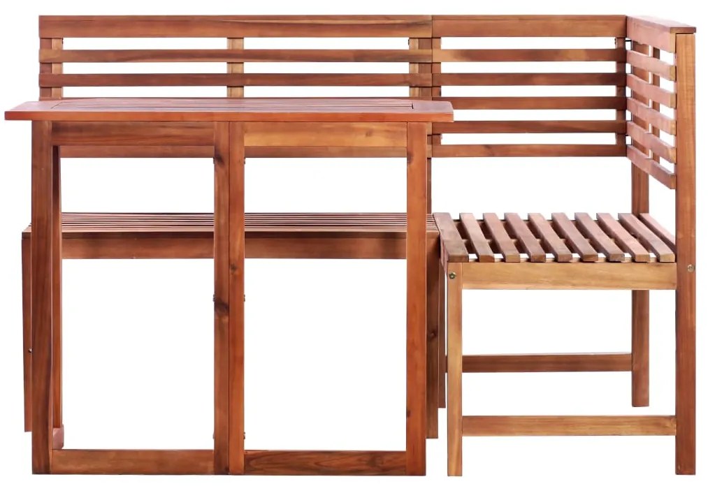 2 pcs conjunto bistrô em madeira de acácia maciça