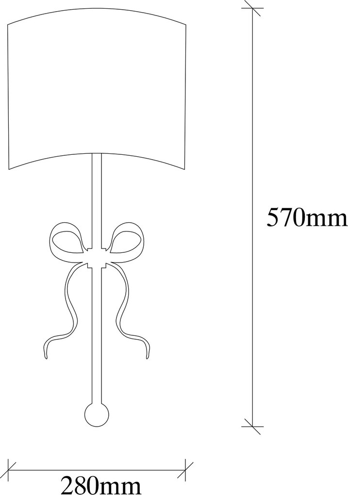 Aplique de Parede Asaf – Preto – 15 x 28 cm