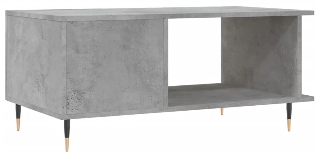 Mesa de centro 90x50x40 madeira processada cinza cimento