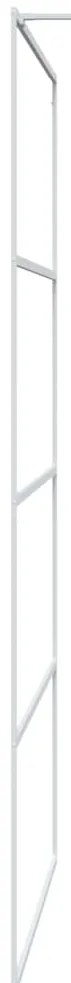Divisória de chuveiro 115x195 cm vidro transparente ESG branco