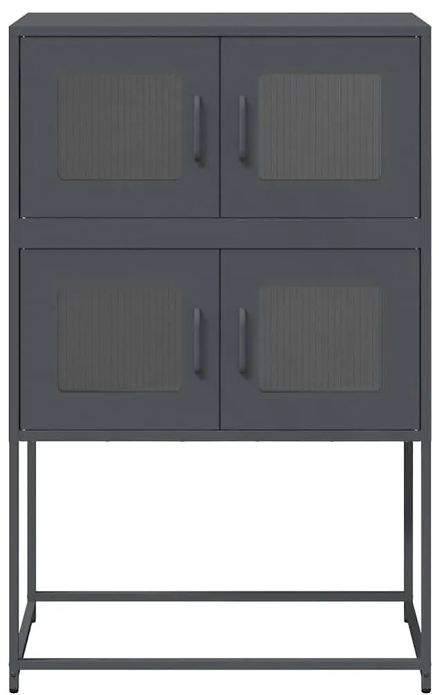 Aparador alto 68x39x107 cm aço antracite