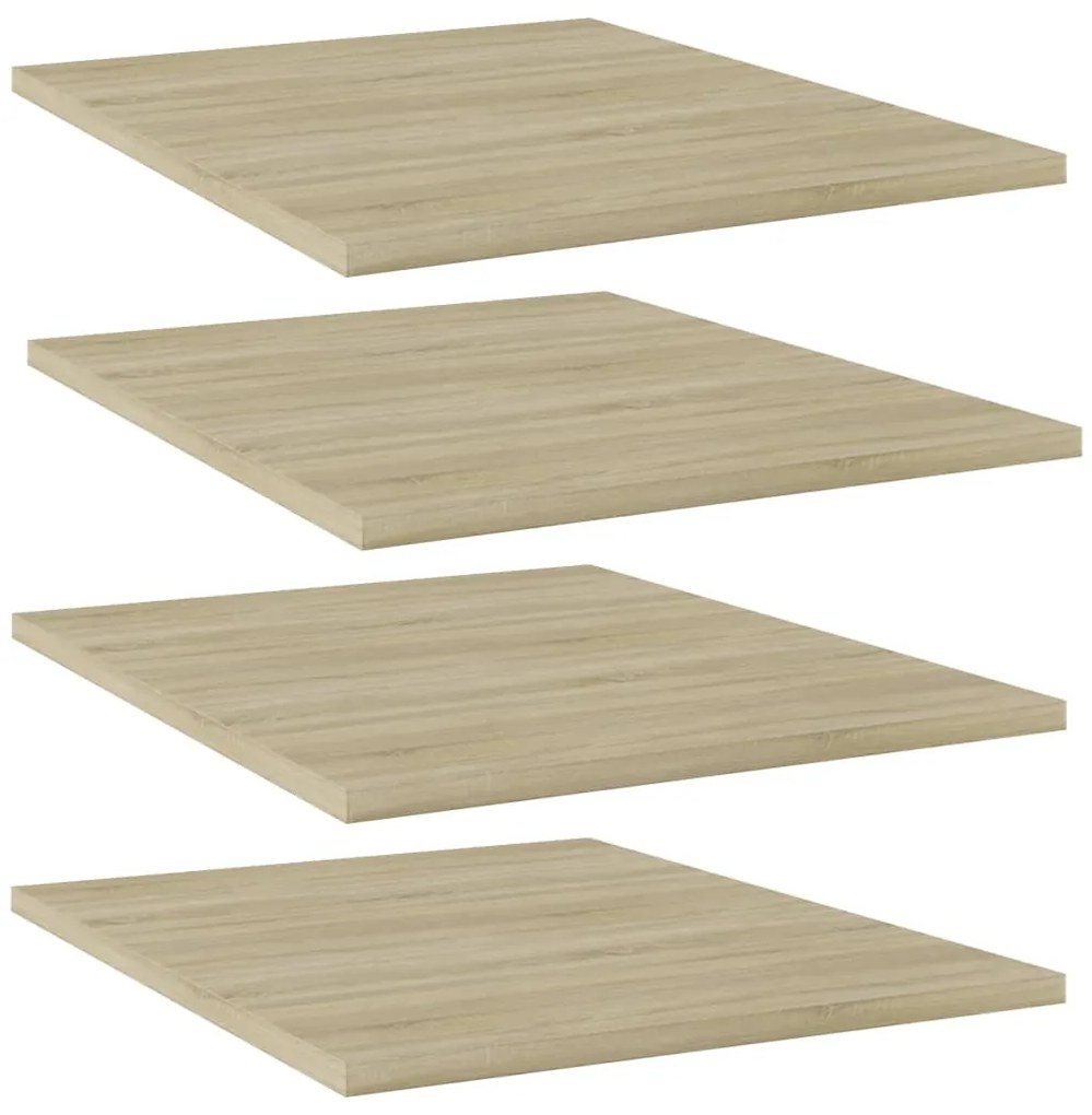 vidaXL Prateleiras estante 4pcs 40x50x1,5cm contraplacado cor carvalho