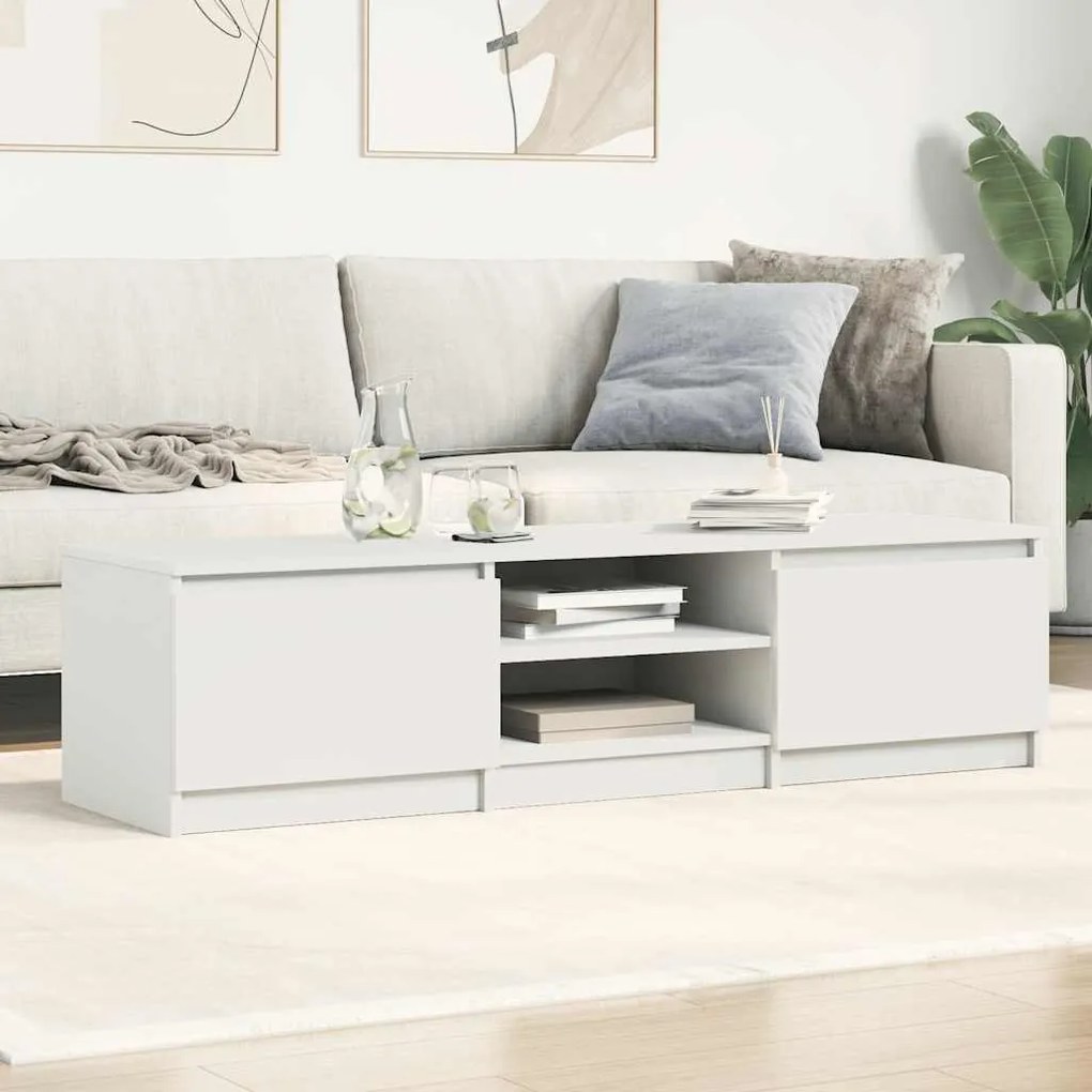 Móvel de TV 140x40x35,5 cm derivados de madeira branco