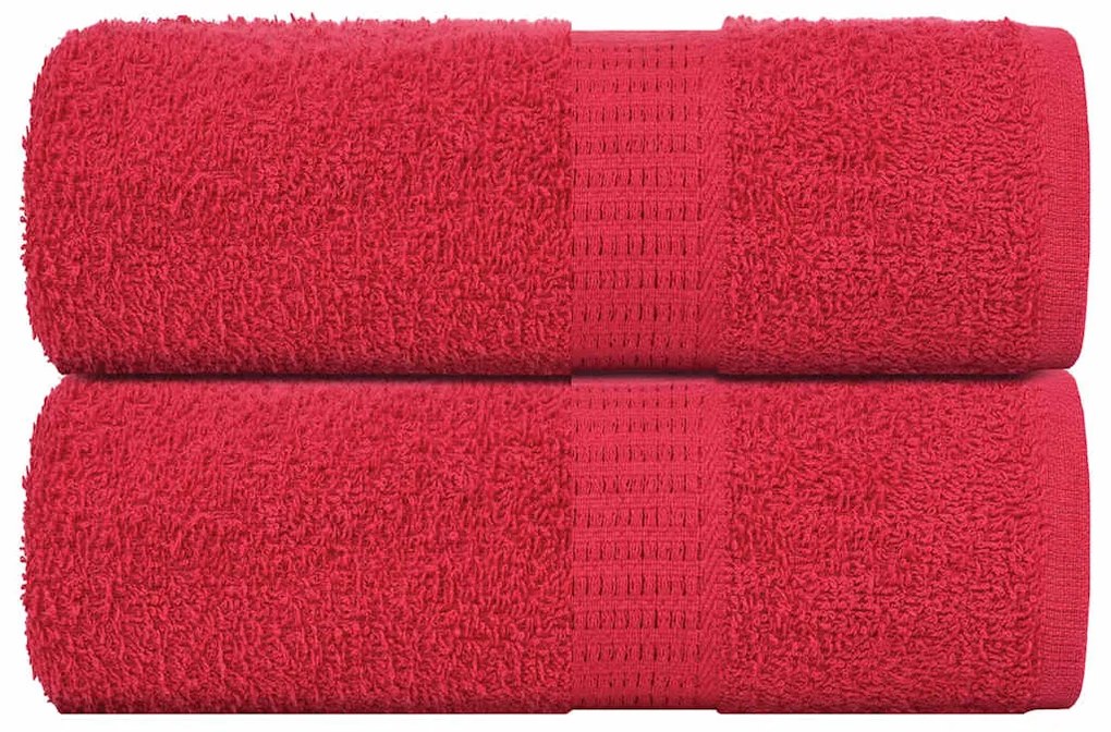 vidaXL Toalhas de bidé 2 pcs FROGN 30x50 cm 100% algodão vermelho