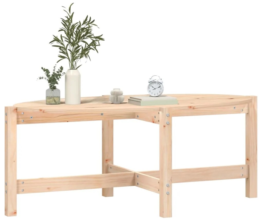 Mesa de centro 118x63x45 cm madeira de pinho maciça