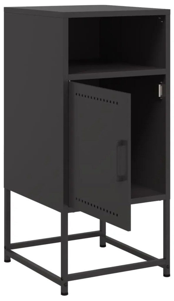 Mesa de cabeceira 36x39x78 cm aço preto