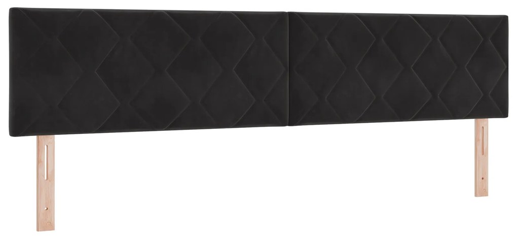 Cabeceira vidaXL Design Blocos de Diamante Preto 200 cm Veludo