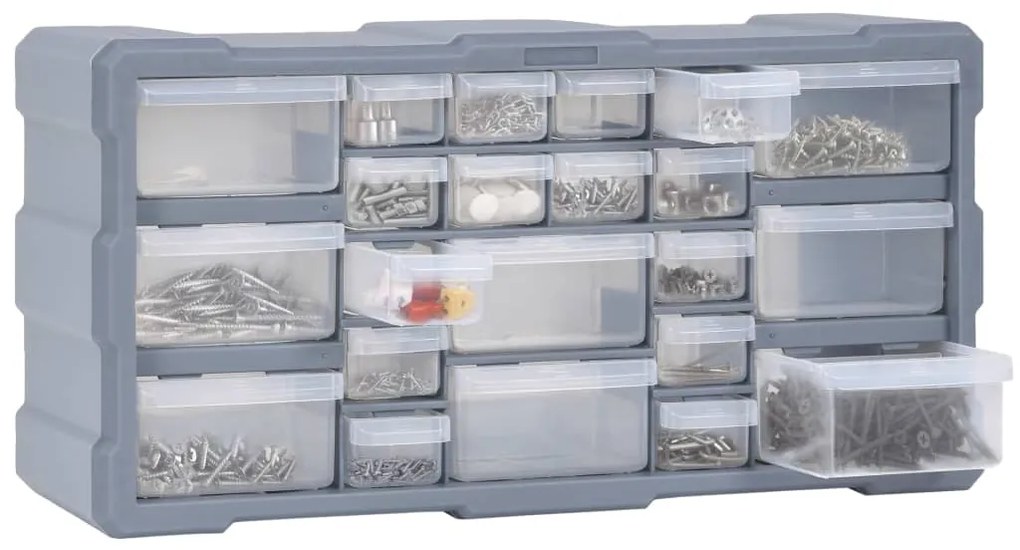 Caixa organizadora com 22 gavetas 49x16x25,5 cm