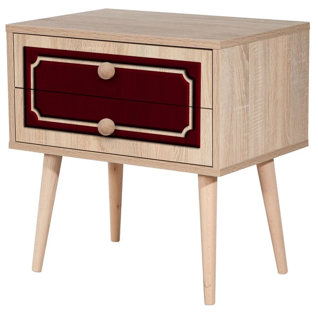 Mesa de Cabeceira Two – Carvalho Sonoma – 60x61x40 cm