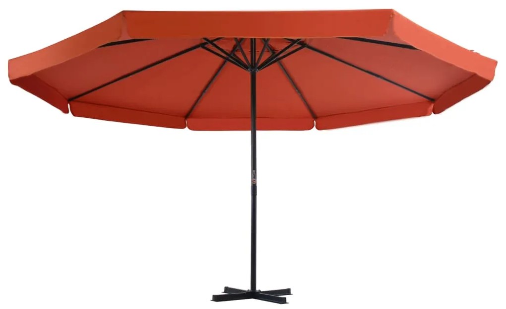 Guarda-sol de jardim com base portátil terracotta