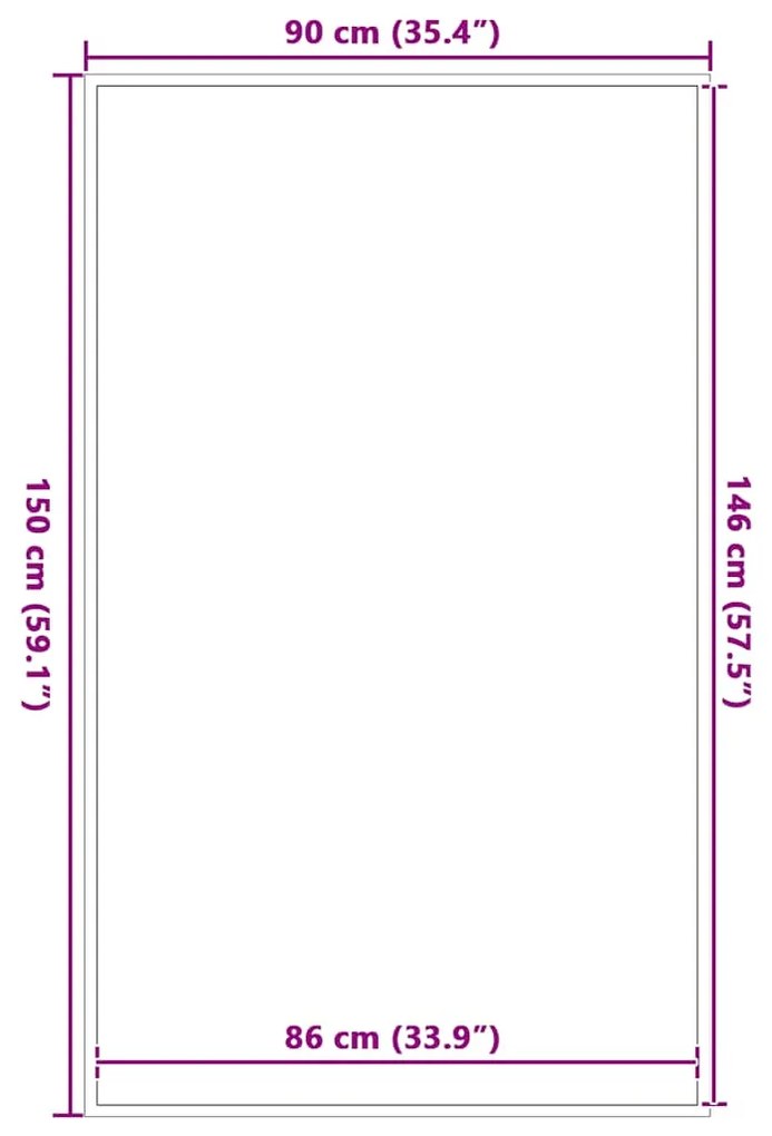 Capacho 90x150 cm castanho