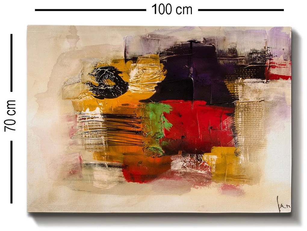 Pintura Decorativa em Tela 57105609 – Multicolor – 70 x 100 cm