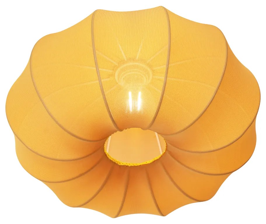 Candeeiro de Teto Japandi Dourado 37cm - Plu Asyesha Japandi